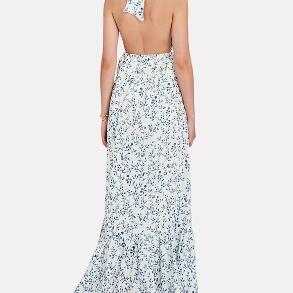 **Brand New** Agua by Agua Bendita Olivia Floral Halter Maxi Dress - Size M - Picture 4 of 9